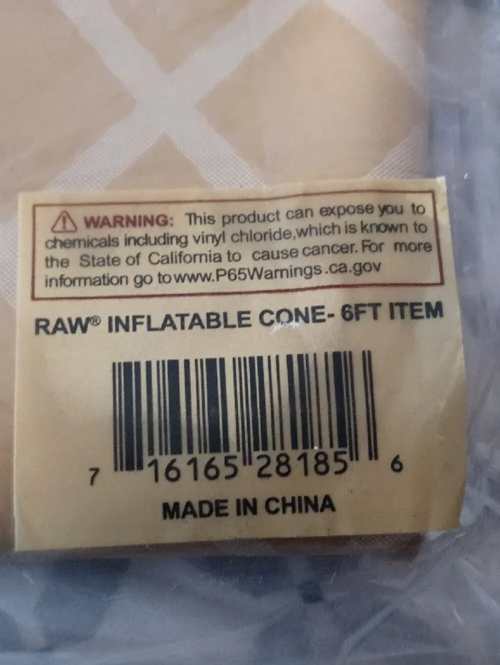 6Ft Raw Cone Inflatable